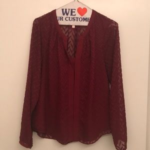 Red long sleeved shirt